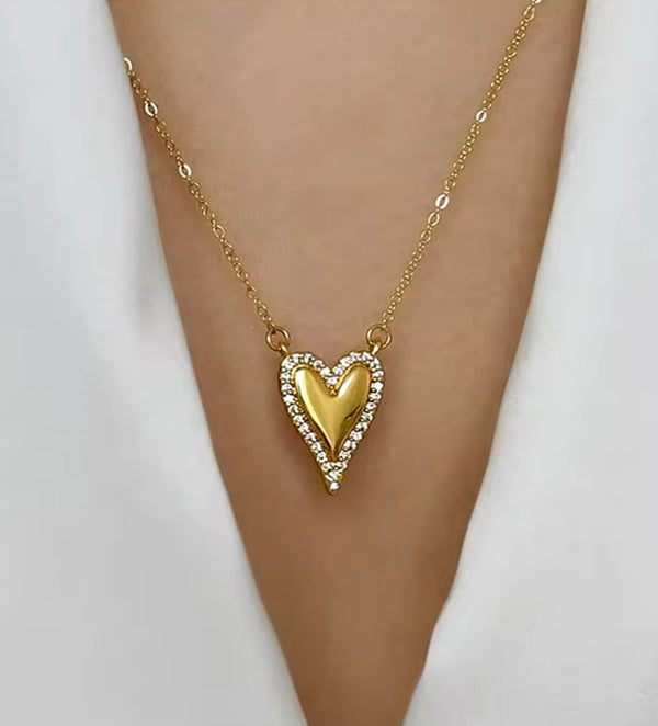 Heart CZ necklace  - 1