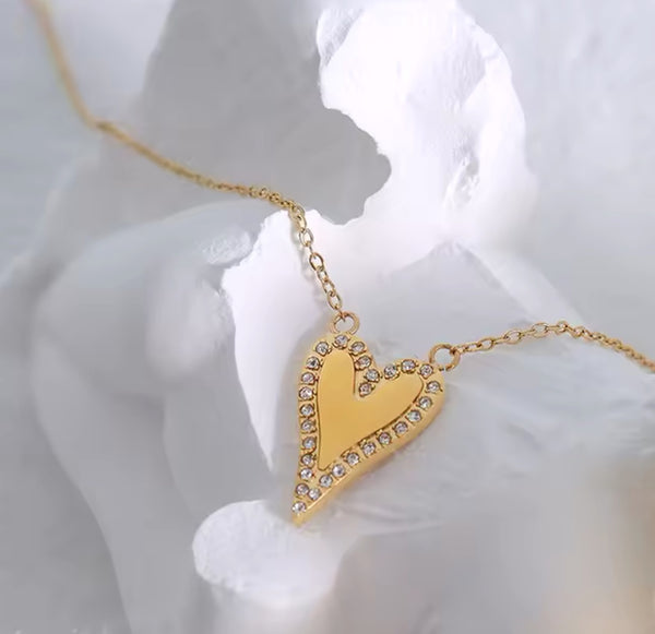 Heart CZ necklace  - 3