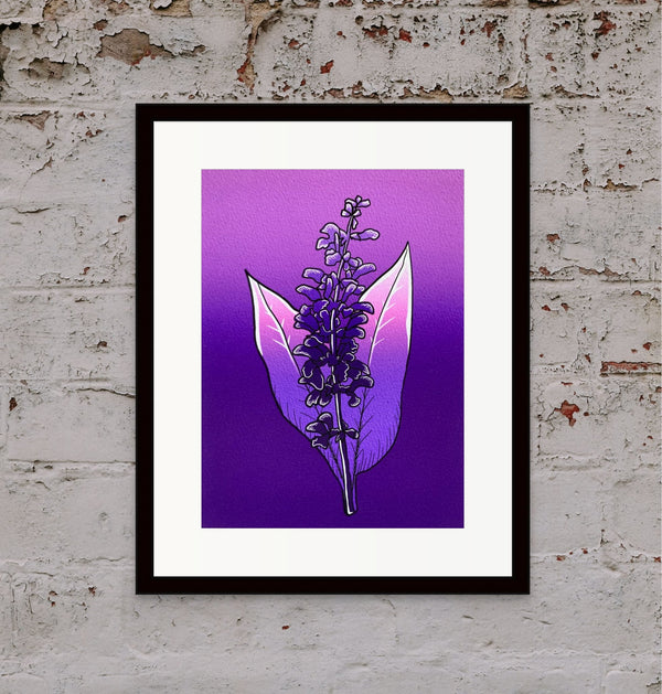 Purple Wildflower Fine Art Print - 2