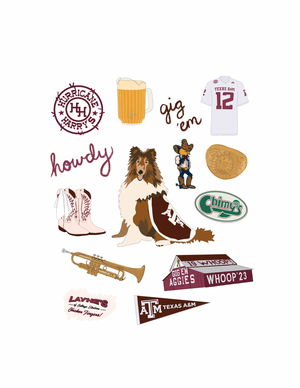 Teddy Rae Prints: Texas A&M University Icon Print - 1