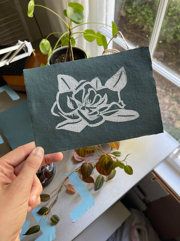 'Magnolia' Linocut Print - 3