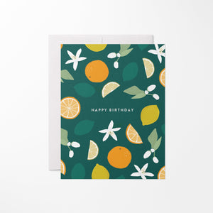 Citrus Pattern Birthday Card - 1