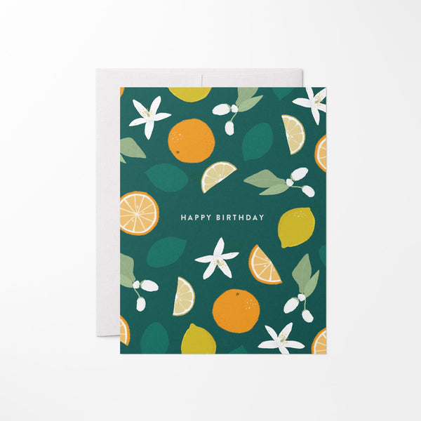 Citrus Pattern Birthday Card - 1