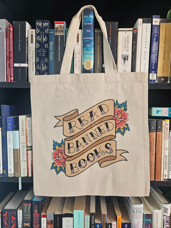 Read Banned Books Canvas Tote Bag - 1