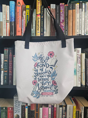 Too Fond of Books Tote Bag - 1