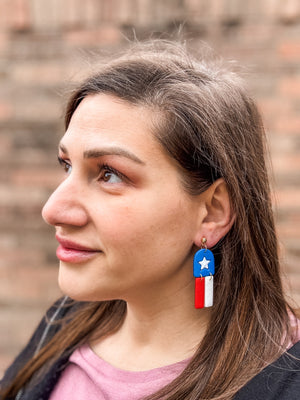 Texas Flag Earrings - 1