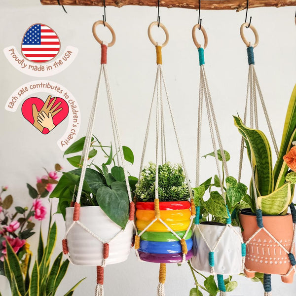 Color Block Plant Hangers - 3