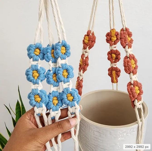 Handmade Daisy Plant Hangers - 6