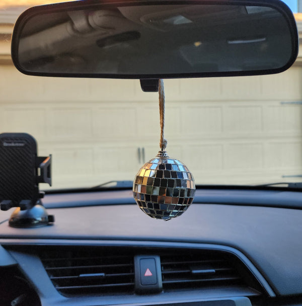 Disco Ball Car Charm and Boho Home Decor Accessory - 8