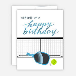 Serving Up a Happy Birthday Pickleball Card - 1