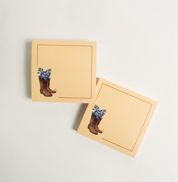Cowboy Boots and Bluebonnet Sticky Notes - 2