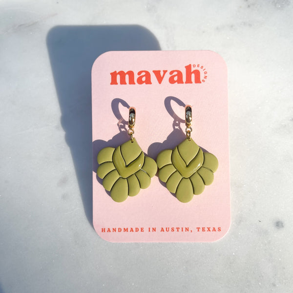 Embossed Diamond Boho Spring Earrings - 4