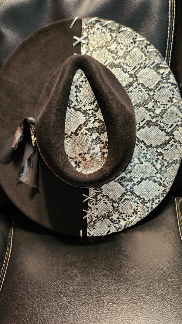 Black Snake Skin Hat