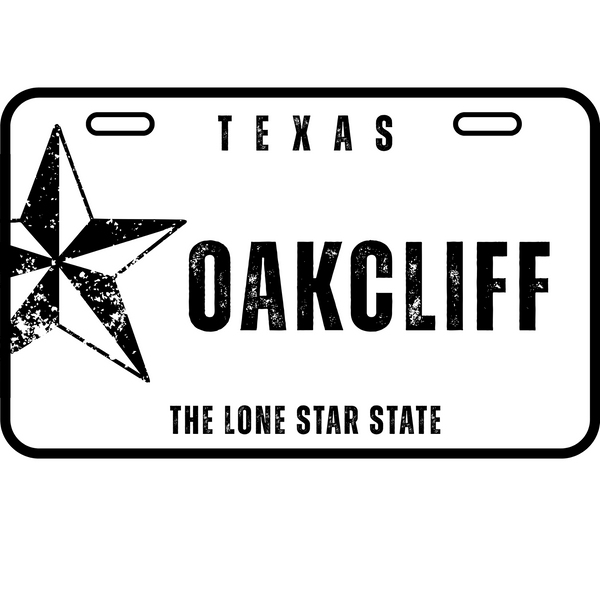 Oak Cliff License Plate Sticker