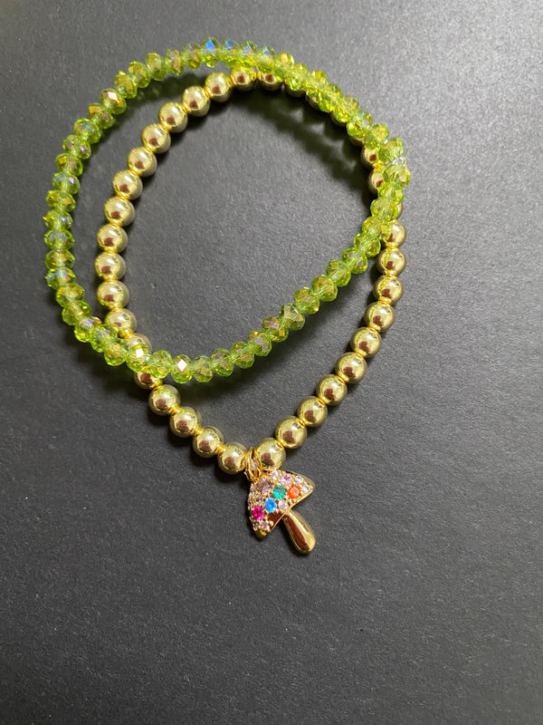 Bracelets Gemstone Crystal Bead with Charms