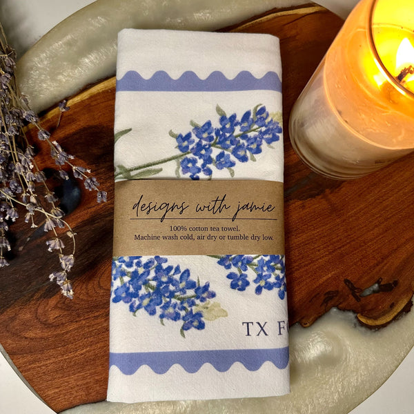 Texas Forever Bluebonnet Tea Towel