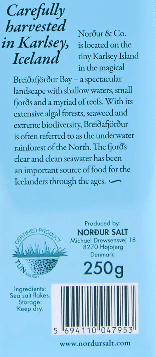 Nordur Salt-Arctic Sea Salt- Premium Tin Can