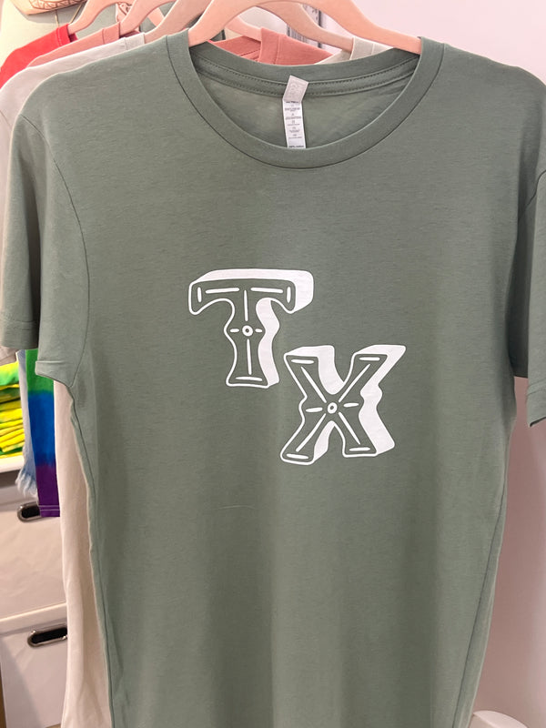 Texas (TX) Tee - Artichoke Green