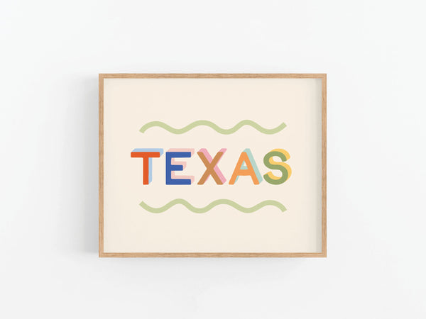 Funky Texas Art Print