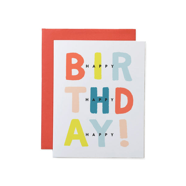 3x Happy Birthday Card - 1