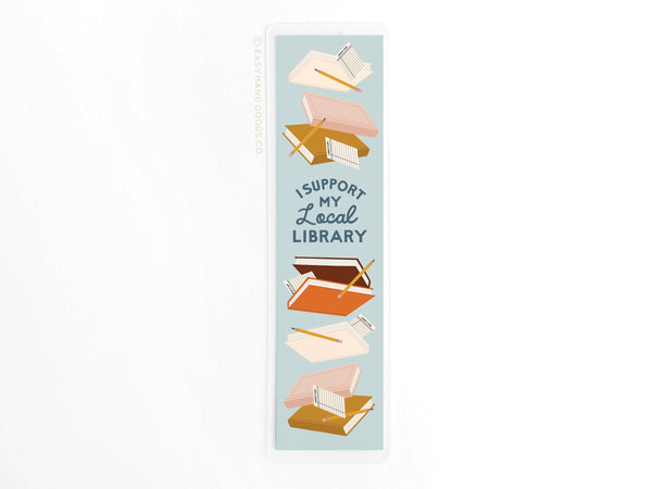 I Support My Local Library Laminated Bookmark