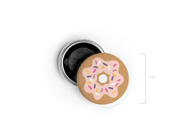 Sprinkle Donut Button Magnet