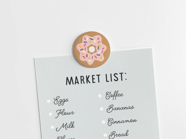 Sprinkle Donut Button Magnet