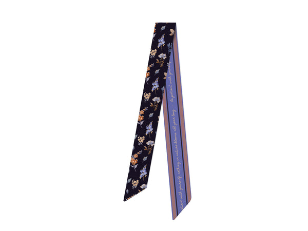 Be Patient Floral Skinny Scarf