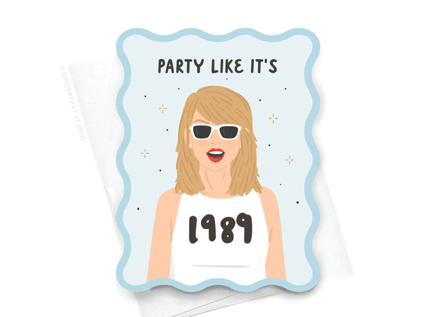 Wavy Die Cut TS 1989 Notecard