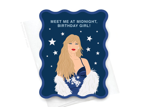 Wavy Die Cut TS Midnights Notecard