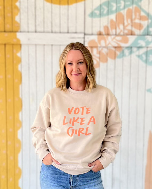 Vote Like a Girl Sweatshirt- Wholesale