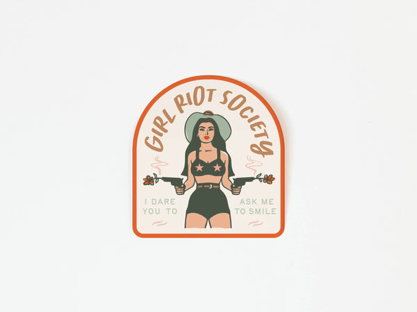 Girl Riot Society Die Cut Sticker - Angelina