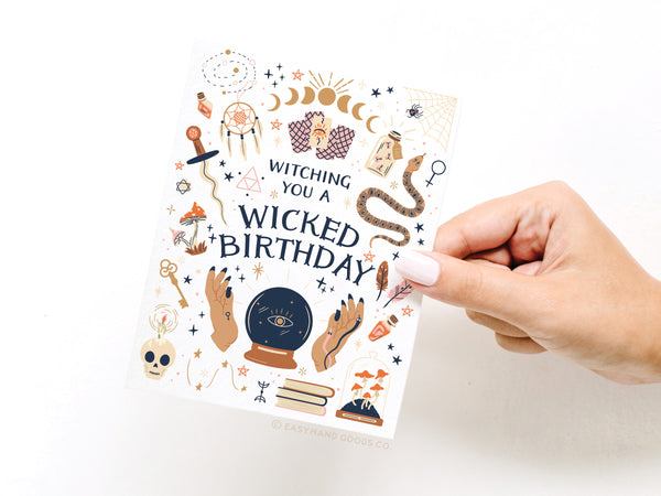 Witching You a Wicked Birthday Greeting Card - RS