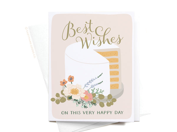 Best Wishes Cake Greeting Card - DS