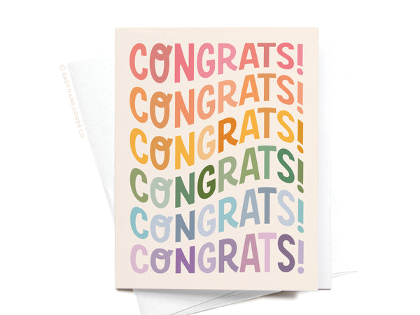 Congrats Wonky Type Greeting Card - DS