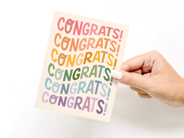 Congrats Wonky Type Greeting Card - DS