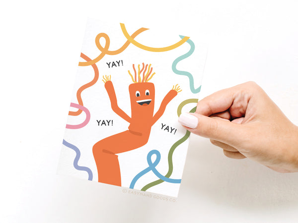 Yay Wacky Waving Inflatable Tube Man Greeting Card - RS