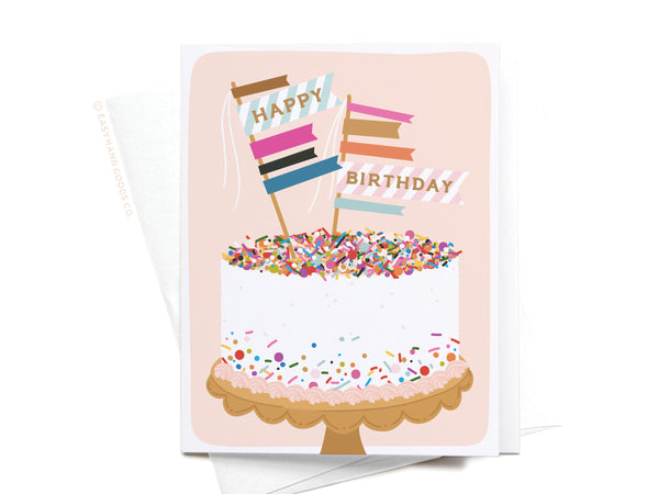 Happy Birthday Sprinkle Cake Greeting Card - RS