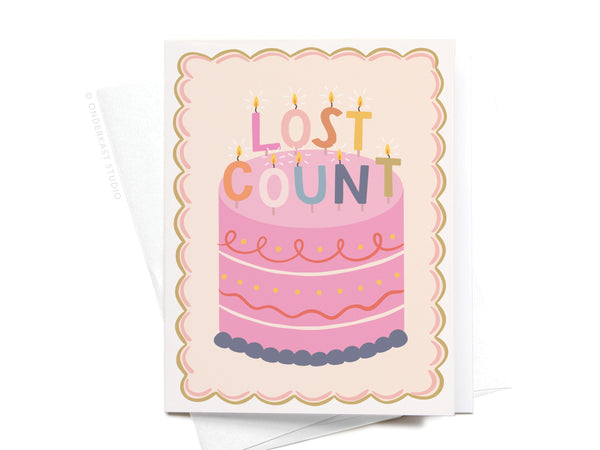 Lost Count Birthday Cake Greeting Card - RS