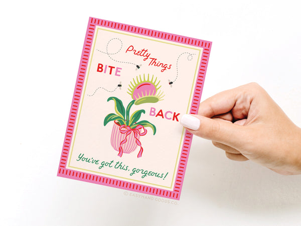 Pretty Things Bite Back Venus Flytrap Greeting Card - RS