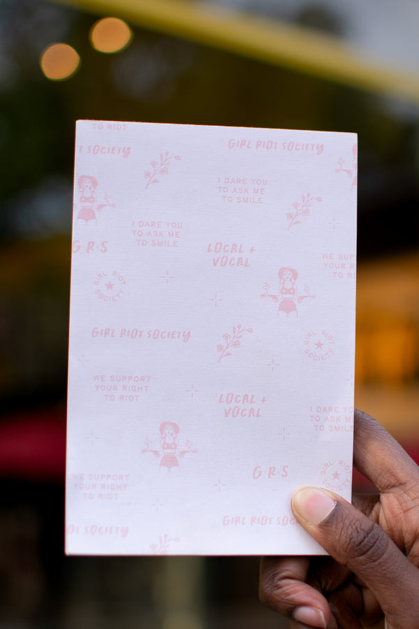 Girl Riot Society Pattern Notepad