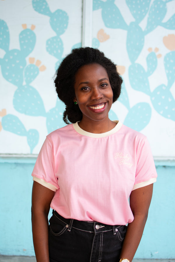 Howdy Honey Crop Ringer Tee