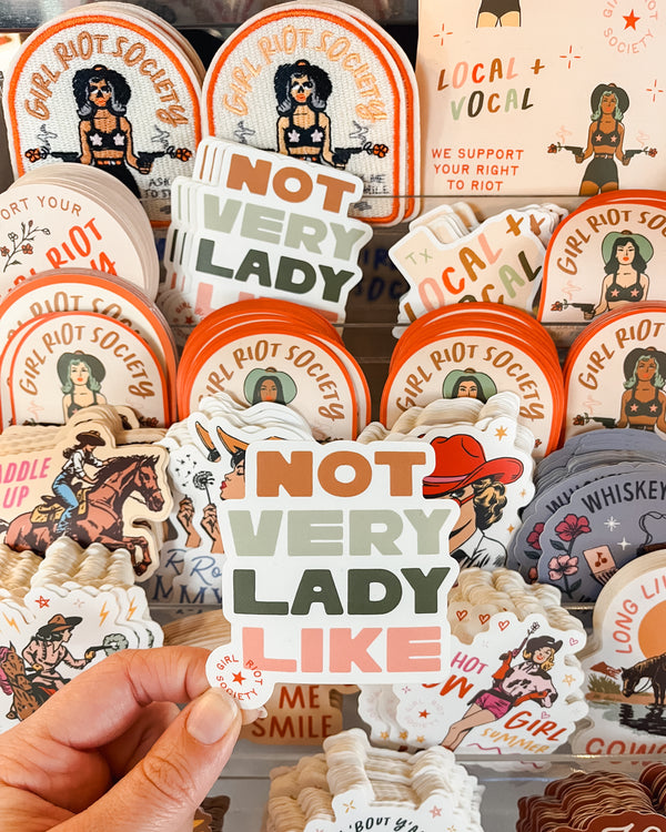 Not Very Lady Like Die Cut Sticker