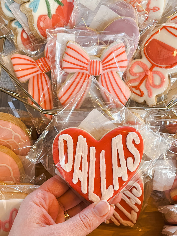Dallas Heart Sugar Cookie