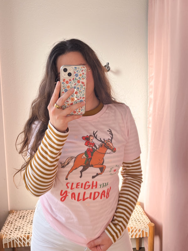 Sleigh the Y'allidays Full-Color Tee