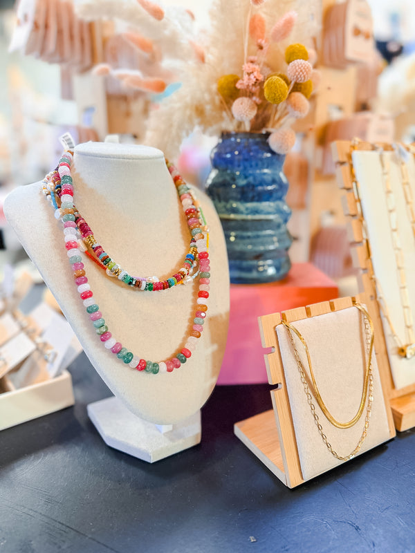 Color Natural Stone Necklace