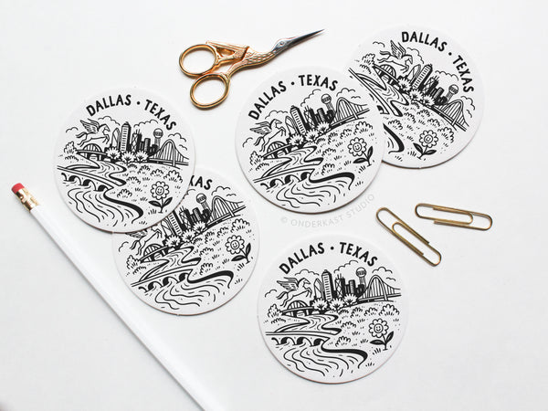 Dallas Skyline Coaster Set