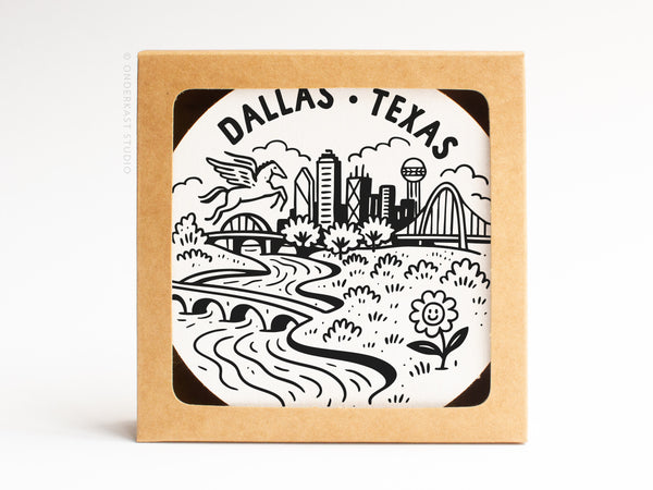 Dallas Skyline Coaster Set