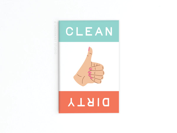 Dirty Clean Thumbs Up/Down Dishwasher Refrigerator Magnet