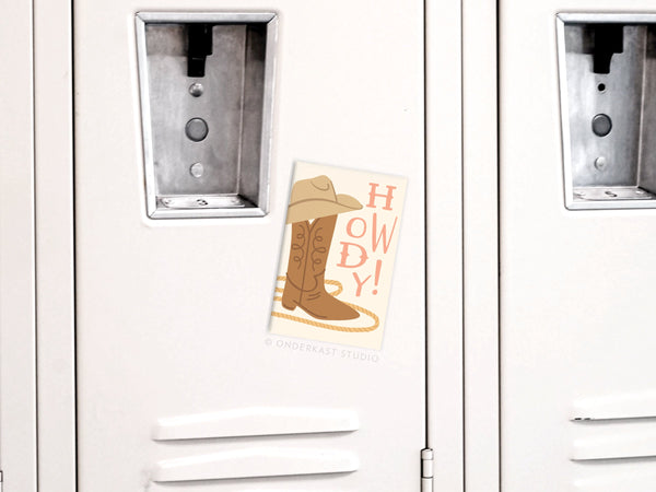 Howdy Boot Refrigerator Magnet